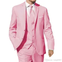Men's Suits & Blazers new 2020 Men's formal suit Custom Men's suit Slim Fit Pink Wedding Tuxedos Groom Wear 3 Piece256K