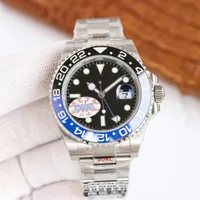 Red blue Mens Watches 40mm GMT Automatic wristwatch Mechanical Wristwatches 904L Stainless Steel ST9 Original Folding Buckle calendar Designer Luminous Watch