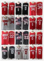 Basketball jersey basketballenjerseys Houston''Rockets''Men Jersey Hakeem 34 Olajuwon Clyde 13 James Harden 0 Russell Westbrook 22 Drexler Ba