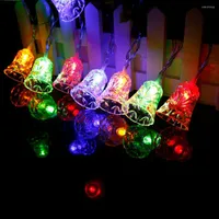 Strings Multi -Color Bell LED Ciąg 10leds Dekor Choinka Decor Kid's Love Night Light Festival Lantern Party Happy Holiday HQ