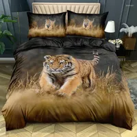 Bedding Sets Luxury Running Tiger Duvet Cover Set Custom Design Comforter Twin Queen King Size 245x210cm Home Textile