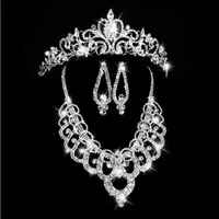 2019 s Bridal crowns Accessories Tiaras Hair Necklace Earrings Accessories Wedding Jewelry Sets fashion style bride2769