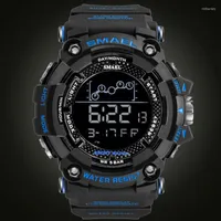 Wristwatches SMAEL 2022 Sport Watch Men Waterproof LED Digital Watches Stopwatch Big Dial Clock For Male Relogio Masculino Quartz
