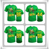 NWT 2019 Mighty Ducks Tees 96 Conway 99 Banks 44 Camiseta de t-shirt barato Tshirts de hóquei barato Logos impressos Big Tall Banner