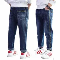 korean Version Of The Spring In Big Kids Casual Jeans Boys Denim Trousers Boy Clothes Men's M1pl#