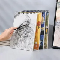 Sketch Book 2022 A4 Painting Thickened Outdoor Drawing Notebook Spiral Cute Binder Design Gouache Watercolor Art Materials