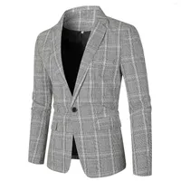 Abiti da uomo maschili da uomo maschile sport casual slim fit un pulsante selezionare blazer pulsanti per giacca leggera