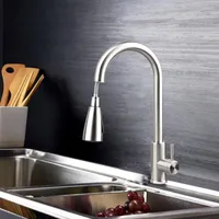 Kitchen Faucets Electroplating Process Sink Pull Out Faucet And Cold Water Tap With 2 Stainless Steel Hose