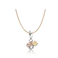 High Quality S925 Sterling silver women designers rose gold pendant Necklace Necklace jewelry309e