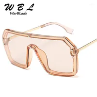 Sunglasses WarBLade Fashion Big Frame Women Vintage Oversized Square Oval Men Eyewear Goggles 2022