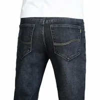 men's Smart Jeans Business Fashion Straight Regular Stretch Denim Pants Classic Men Trousers Plus Size 28-40 O8yQ#