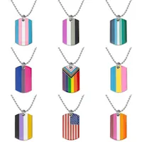 Pendant Necklaces Transgender Rainbow Pansexual Pride Genderqueer Asexual Necklace Heart For Women Jewelry257Z