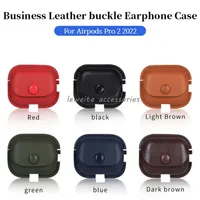 NEW Headphone Accessories For Airpods Pro 2 Gen 2022 Case PU leather Buckle Wireless Earphone Cases Cover For Air Pod Pro2