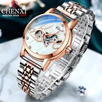 Wristwatches Women Watches Mechanical Watch Stainless Steel Waterproof Automatic Clock Bracelet Ladies Relogio Feminino