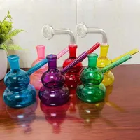 14mm Female Glass Oil Burner Bong Water Pipes Hookah with Downstem Male Burners Pipe Thick Heady Recelyer Rigs Ashcatcher for Smoking 2pcs