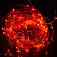 Stringhe Husuyuhusisi Fairy String Lights10M 33ft 100led Wire Starry Light With Adapter Indooroutdoor per decorazione per feste