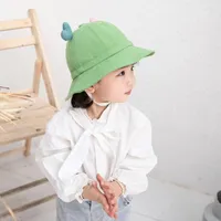 Hats Summer Anti-UV Boy's Girl's Sun Bucket Hat Solid Color Cute Individuality Beach Caps Unisex With Wide Brim