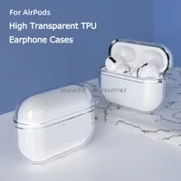 NEW Headphone Accessories Crystal Clear Case for AirPods Pro2 Soft TPU Transparent Protective Cover for Air pods Pro 2 3 1
