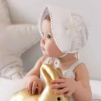 Hats 2022 Cute Toddlers Baby Girls Flower Princess Sun Hat Cap Summer Cotton Bonnet