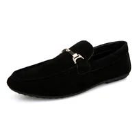 Fashion Men Dress Shoes Slip-On Leather Casual High Quality Driving Soft Comfortable Non-slip Male Loafers Footwear Unisex