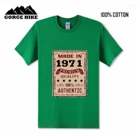 Men's T Shirts Vintage 1971 Retro In 48th Classic T-shirt Hombre Summer Crewneck Loose Men Shirt Short Sleeve Inspired Tshirt Tops