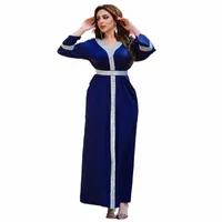 casual Dresses Dubai Abaya Dress For Women Luxury Diamond Beaded Ethnic Kaftan Turkey Arabic Muslim Islamic Clothing Autumn 2022 j5sI#