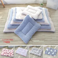 kennels pens Flannel Pet Dog Bed Dog Sleeping Bed Mat Breathable Warm Pet Beds Cushion For Small Medium Large Dogs Cat Pets Accessories 221006
