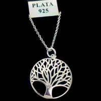 Fashion silver Tree Of Life Pendant Necklace silver totem religion 18inch collares populares 925 wedding Valentines Day jewelry2977