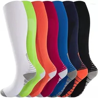 Sports Socks Compression 20-30mmhg Knee High Women Men Fit Varicose Veins Edema Diabetes Cycling Running Sport