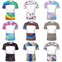 Novo favor 3 31 Padr￵es sublima￧￣o em branco Leopard camisas branqueadas transfer￪ncia de calor impressa 95% de camisetas de poli￩ster para adultos e crian￧as