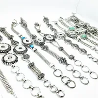 whole 10 Pieces Lot mix styles women's antique silver fashion ginger 18mm snaps button charms bracelets diy Snap Jewelry 2593