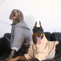 Dog Apparel Large Clothes Autumn And Winter Thick Hoodie Labrador Doberman Husky Sweater Small Accessories