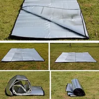 Outdoor Pads Double Sided Foldable Waterproof Aluminum Foil Mat Portable Travel Beach Sleeping Mattress For Camping Hiking