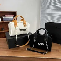 Shoulder Bags New 2022 Spring Portable Small Single Canvas Large Capacity Tote Women's Contrast Color G220520