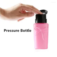 Nail Art Kits 1PC 230ml Polish Remover Alcohol Liquid Press Pumping Bottle UV Gel Cleaner Empty Plastic Container Tool T0701
