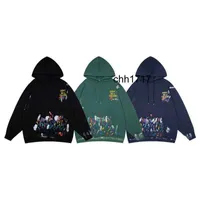 2022 autumn and winter new high street fashion Galleryes dept speckled graffiti printed cotton terry Hoodie