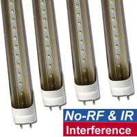 4FT LED Tubes 22W 60W Fluorescent Bulb Replacement V Shaped LED Tube Light Fixture Two Pin G13 Base 6500K Works Without Ballast Dual-Ended Powered Clear Cover oemled