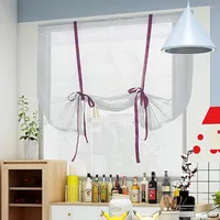 Curtain Nordic Short Curtains For Kitchen Window Treatment Sheer White Tulle Roman Bedroom Living Room Panel