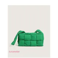 حقائب مصممة Bottegas Venetas Women Cassette Handlede Leather مع Logo Loves Cotton Suit Bag Women 2022 Autumn and Winter F