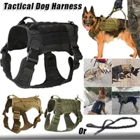 Dog Collars Harness Leash Metal Buckle Shepherd Pet Large Big Dogs Military Training Padded Quick Release Vest Collar Supplies