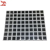 80Pcs Plastic Square Loose Diamond Display Package Box White Gem Case Black Memory Foam Pad Beads Pendant Box Showcase 3 3 2cm256W