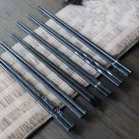 New 1 Pair Japanese chopsticks Alloy Non-Slip Sushi Food sticks Chinese Gift reusable chopsticks 20221006 E3