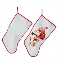 Le decorazioni natalizie sposano calze natalizie sublimation spazi vuoti in tela stock di trasferimento di calore decorazioni di calze personalizzate saif soif dhzay