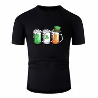 Мужская футболка одежда знаменитая мужчина Top Tee настраивает ирландское пиво-флаг ирландию «Св. Патрикс День Женщины» W8VB#