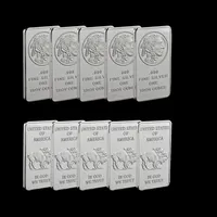 5 stcs usa Fine Silver Bullion Bar Union Buffalo 1oz One Troy Ounce Liberty Commemorative Coin Collectible Gift