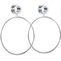 Stainless Steel Flesh Tunnels Double Flared Dangle Ear Stretcher Plug Earrng Gauges Expanders Body Jewelry Piercing Stainless Ear 211w