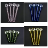 4inch 6inch Mini Thick Pyrex Smoking Pipes Pink Clear Colorful Test Straw Tube Burners For Oil Dab Rig Water Bong Accessories Glass Oil Burner Pipe 3235 t2