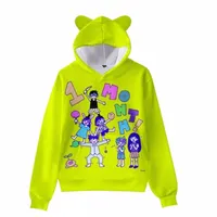 men's Hoodies & Sweatshirts Funny Children Cat Ear Cosplay Omori Hoodie Boy Girls Anime Clothes Harajuku Tops Kids Sweatshirt Gift 548j#