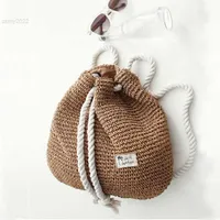 2021 Travel Beach Straw Bags dla kobiet na ramię letnią torbę słomkową kobiet plecak mody plecak tkany dla dziewcząt plecak