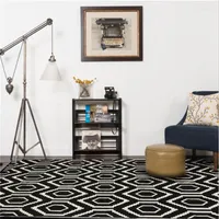 Carpets Nordic Black And White Geometric Diamond Rug Rugs For Home Living Room Carpet Kids Floor Mats